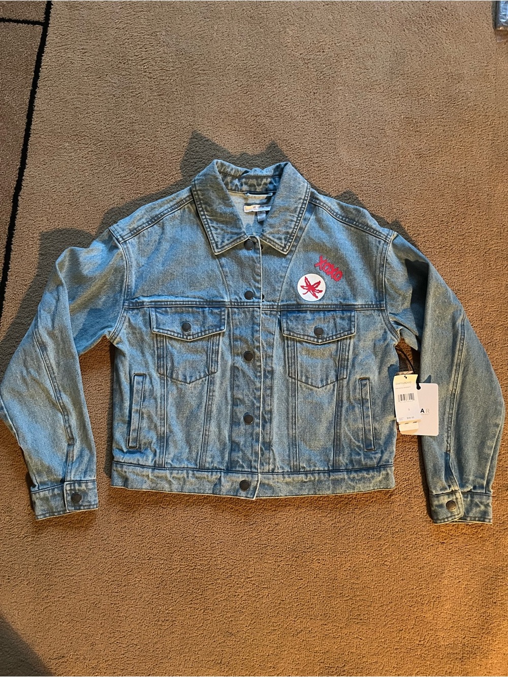 Light Blue Denim Jacket Ohio State Buckeyes women’s small
